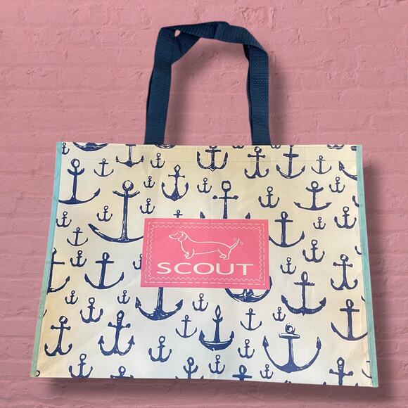 Scout Handbags - Scout Paper Store Collab Blue Anchor Tote Bag Foldable Travel Large Carry On
